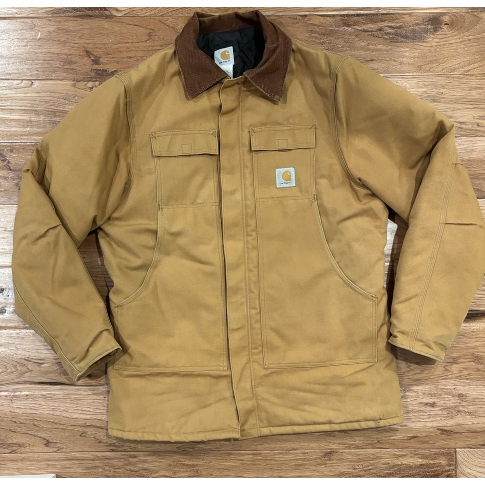 Vtg Carhartt C03 Arctic Quilt Lined Workwear Jacket 90s UNION USA 44 Tall